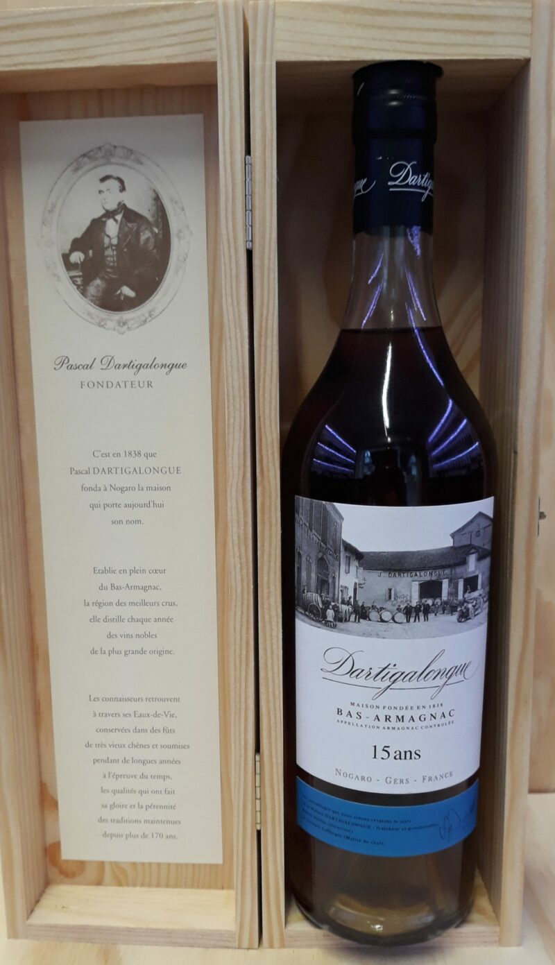 Coffret bois Armagnac 15ans  Dartigalongue