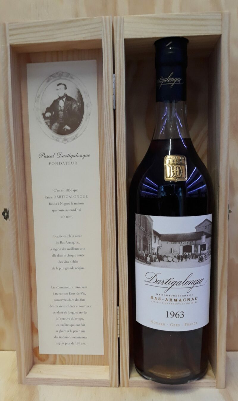 Coffret Bois Armagnac 1963  Dartigalongue