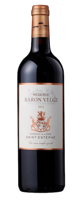 Reserve-Baron-Velge-2015 Château de Côme  sans sulfite ajouté