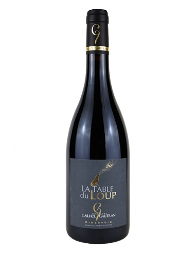 Domaine Cailhol-Gautran . la table du loup .AOC Minervois rouge 2017  . sans sulfite ajouté