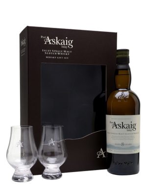 Port Askaig Islay 8ans coffret 2 Verres