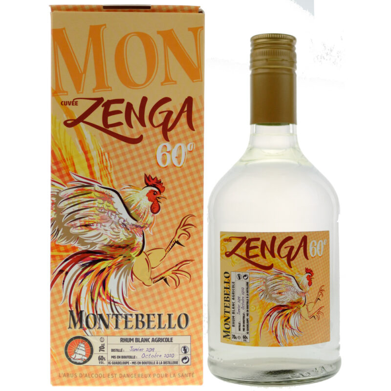 Rhum agricole montebello cuvee zenga rhum-blanc 60° 70CL