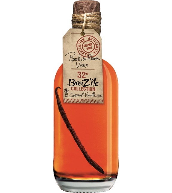 Breiz île collection 32° caramel vanille au rhum vieux